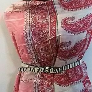 Exotic Faux Fur Brown/Off-White Zebra Belt